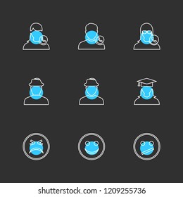 Set of 9 icons, for web, internet, mobile apps, interface design: business, finance, shopping, communication, fitness, computer, media, transportation, travel, easter, christmas, summer, device