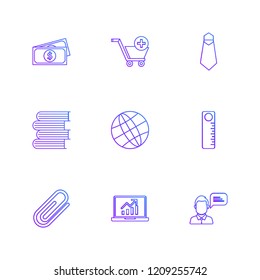 Set of 9 icons, for web, internet, mobile apps, interface design: business, finance, shopping, communication, fitness, computer, media, transportation, travel, easter, christmas, summer, device