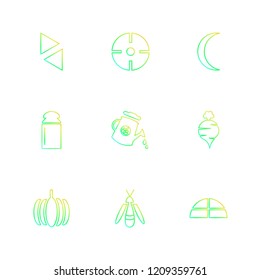 Set of 9 icons, for web, internet, mobile apps, interface design: business, finance, shopping, communication, fitness, computer, media, transportation, travel, easter, christmas, summer, device