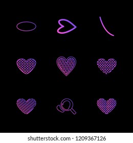 Set of 9 icons, for web, internet, mobile apps, interface design: business, finance, shopping, communication, fitness, computer, media, transportation, travel, easter, christmas, summer, device