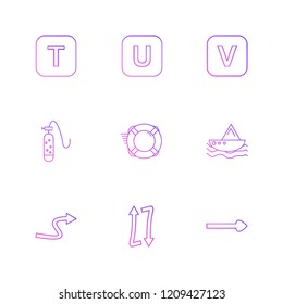 Set of 9 icons, for web, internet, mobile apps, interface design: business, finance, shopping, communication, fitness, computer, media, transportation, travel, easter, christmas, summer, device