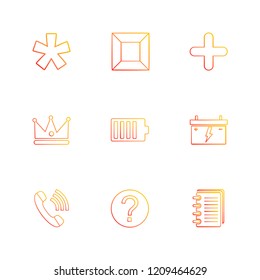 Set of 9 icons, for web, internet, mobile apps, interface design: business, finance, shopping, communication, fitness, computer, media, transportation, travel, easter, christmas, summer, device