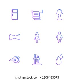 Set of 9 icons, for web, internet, mobile apps, interface design: business, finance, shopping, communication, fitness, computer, media, transportation, travel, easter, christmas, summer, device