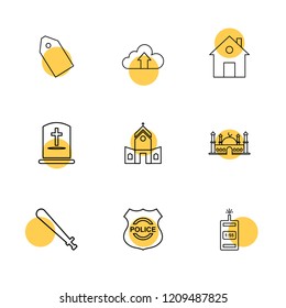 Set of 9 icons, for web, internet, mobile apps, interface design: business, finance, shopping, communication, fitness, computer, media, transportation, travel, easter, christmas, summer, device