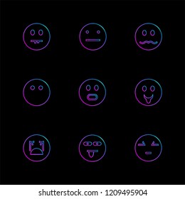 Set of 9 icons, for web, internet, mobile apps, interface design: business, finance, shopping, communication, fitness, computer, media, transportation, travel, easter, christmas, summer, device