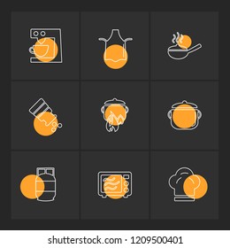 Set of 9 icons, for web, internet, mobile apps, interface design: business, finance, shopping, communication, fitness, computer, media, transportation, travel, easter, christmas, summer, device