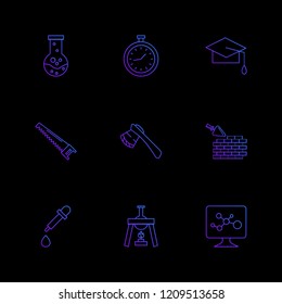 Set of 9 icons, for web, internet, mobile apps, interface design: business, finance, shopping, communication, fitness, computer, media, transportation, travel, easter, christmas, summer, device