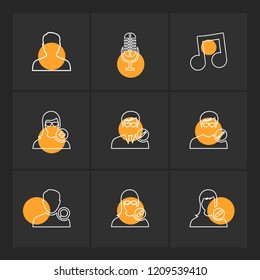 Set of 9 icons, for web, internet, mobile apps, interface design: business, finance, shopping, communication, fitness, computer, media, transportation, travel, easter, christmas, summer, device