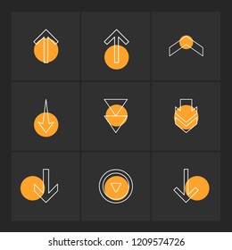 Set of 9 icons, for web, internet, mobile apps, interface design:   communication, computer, media, device