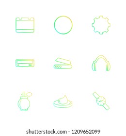 Set of 9 icons, for web, internet, mobile apps, interface design: business, finance, shopping, communication, fitness, computer, media, transportation, travel, easter, christmas, summer, device