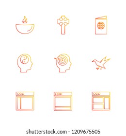 Set of 9 icons, for web, internet, mobile apps, interface design: business, finance, shopping, communication, fitness, computer, media, transportation, travel, easter, christmas, summer, device