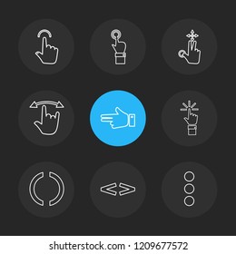 Set of 9 icons, for web, internet, mobile apps, interface design: business, finance, shopping, communication, fitness, computer, media, transportation, travel, easter, christmas, summer, device