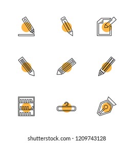 Set of 9 icons, for web, internet, mobile apps, interface design: business, finance, shopping, communication, fitness, computer, media, transportation, travel, easter, christmas, summer, device