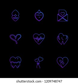 Set of 9 icons, for web, internet, mobile apps, interface design: business, finance, shopping, communication, fitness, computer, media, transportation, travel, easter, christmas, summer, device