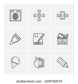 Set of 9 icons, for web, internet, mobile apps, interface design: business, finance, shopping, communication, fitness, computer, media, transportation, travel, easter, christmas, summer, device