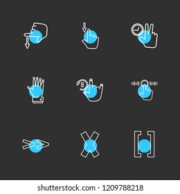 Set of 9 icons, for web, internet, mobile apps, interface design: business, finance, shopping, communication, fitness, computer, media, transportation, travel, easter, christmas, summer, device