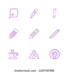 Set of 9 icons, for web, internet, mobile apps, interface design: business, finance, shopping, communication, fitness, computer, media, transportation, travel, easter, christmas, summer, device