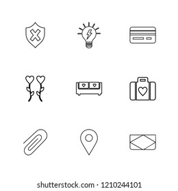 Set of 9 icons, for web, internet, mobile apps, interface design: business, finance, shopping, communication, fitness, computer, media, transportation, travel, easter, christmas, summer, device