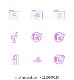 Set of 9 icons, for web, internet, mobile apps, interface design: business, finance, shopping, communication, fitness, computer, media, transportation, travel, easter, christmas, summer, device