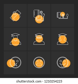 Set of 9 icons, for web, internet, mobile apps, interface design: business, finance, shopping, communication, fitness, computer, media, transportation, travel, easter, christmas, summer, device