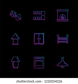 Set of 9 icons, for web, internet, mobile apps, interface design: business, finance, shopping, communication, fitness, computer, media, transportation, travel, easter, christmas, summer, device