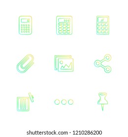 Set of 9 icons, for web, internet, mobile apps, interface design: business, finance, shopping, communication, fitness, computer, media, transportation, travel, easter, christmas, summer, device