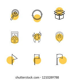 Set of 9 icons, for web, internet, mobile apps, interface design: business, finance, shopping, communication, fitness, computer, media, transportation, travel, easter, christmas, summer, device