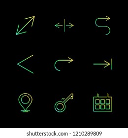 Set of 9 icons, for web, internet, mobile apps, interface design: business, finance, shopping, communication, fitness, computer, media, transportation, travel, easter, christmas, summer, device