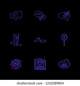 Set of 9 icons, for web, internet, mobile apps, interface design: business, finance, shopping, communication, fitness, computer, media, transportation, travel, easter, christmas, summer, device