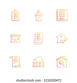 Set of 9 icons, for web, internet, mobile apps, interface design: business, finance, shopping, communication, fitness, computer, media, transportation, travel, easter, christmas, summer, device