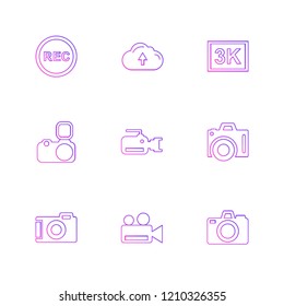 Set of 9 icons, for web, internet, mobile apps, interface design: business, finance, shopping, communication, fitness, computer, media, transportation, travel, easter, christmas, summer, device