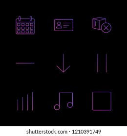 Set of 9 icons, for web, internet, mobile apps, interface design: business, finance, shopping, communication, fitness, computer, media, transportation, travel, easter, christmas, summer, device