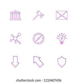 Set of 9 icons, for web, internet, mobile apps, interface design: business, finance, shopping, communication, fitness, computer, media, transportation, travel, easter, christmas, summer, device