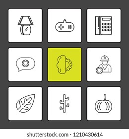 Set of 9 icons, for web, internet, mobile apps, interface design: business, finance, shopping, communication, fitness, computer, media, transportation, travel, easter, christmas, summer, device