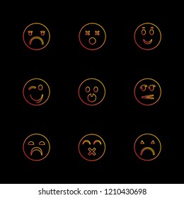 Set of 9 icons, for web, internet, mobile apps, interface design: business, finance, shopping, communication, fitness, computer, media, transportation, travel, easter, christmas, summer, device
