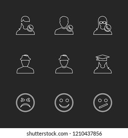 Set of 9 icons, for web, internet, mobile apps, interface design: business, finance, shopping, communication, fitness, computer, media, transportation, travel, easter, christmas, summer, device