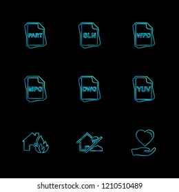 Set of 9 icons, for web, internet, mobile apps, interface design: business, finance, shopping, communication, fitness, computer, media, transportation, travel, easter, christmas, summer, device