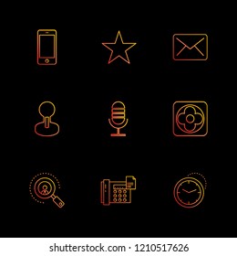 Set of 9 icons, for web, internet, mobile apps, interface design: business, finance, shopping, communication, fitness, computer, media, transportation, travel, easter, christmas, summer, device
