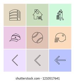 Set of 9 icons, for web, internet, mobile apps, interface design: business, finance, shopping, communication, fitness, computer, media, transportation, travel, easter, christmas, summer, device