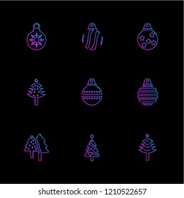 Set of 9 icons, for web, internet, mobile apps, interface design: business, finance, shopping, communication, fitness, computer, media, transportation, travel, easter, christmas, summer, device