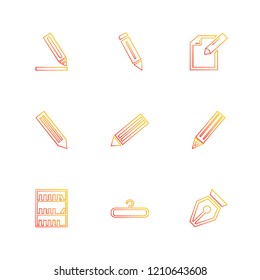 Set of 9 icons, for web, internet, mobile apps, interface design: business, finance, shopping, communication, fitness, computer, media, transportation, travel, easter, christmas, summer, device