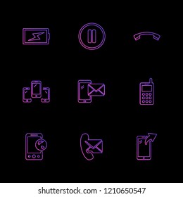 Set of 9 icons, for web, internet, mobile apps, interface design: business, finance, shopping, communication, fitness, computer, media, transportation, travel, easter, christmas, summer, device