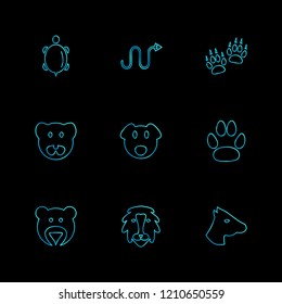 Set of 9 icons, for web, internet, mobile apps, interface design: business, finance, shopping, communication, fitness, computer, media, transportation, travel, easter, christmas, summer, device