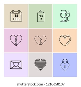 Set of 9 icons, for web, internet, mobile apps, interface design: business, finance, shopping, communication, fitness, computer, media, transportation, travel, easter, christmas, summer, device