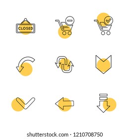 Set of 9 icons, for web, internet, mobile apps, interface design: business, finance, shopping, communication, fitness, computer, media, transportation, travel, easter, christmas, summer, device