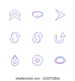 Set of 9 icons, for web, internet, mobile apps, interface design: business, finance, shopping, communication, fitness, computer, media, transportation, travel, easter, christmas, summer, device