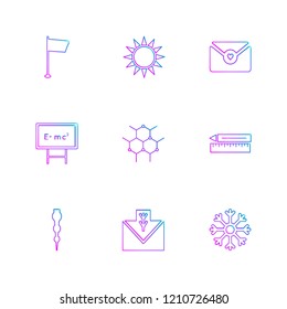 Set of 9 icons, for web, internet, mobile apps, interface design: business, finance, shopping, communication, fitness, computer, media, transportation, travel, easter, christmas, summer, device