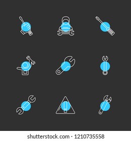 Set of 9 icons, for web, internet, mobile apps, interface design: business, finance, shopping, communication, fitness, computer, media, transportation, travel, easter, christmas, summer, device