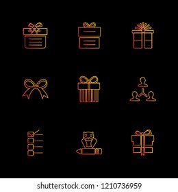 Set of 9 icons, for web, internet, mobile apps, interface design: business, finance, shopping, communication, fitness, computer, media, transportation, travel, easter, christmas, summer, device