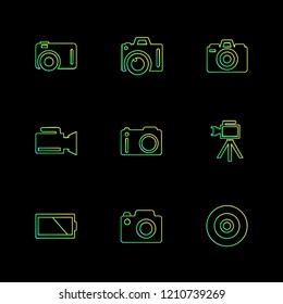 Set of 9 icons, for web, internet, mobile apps, interface design: business, finance, shopping, communication, fitness, computer, media, transportation, travel, easter, christmas, summer, device